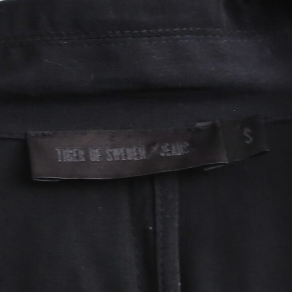 Tiger Of Sweden Jeans Blazer Ambra Black Open Front Waterfall Lightweight - Picture 3 of 7